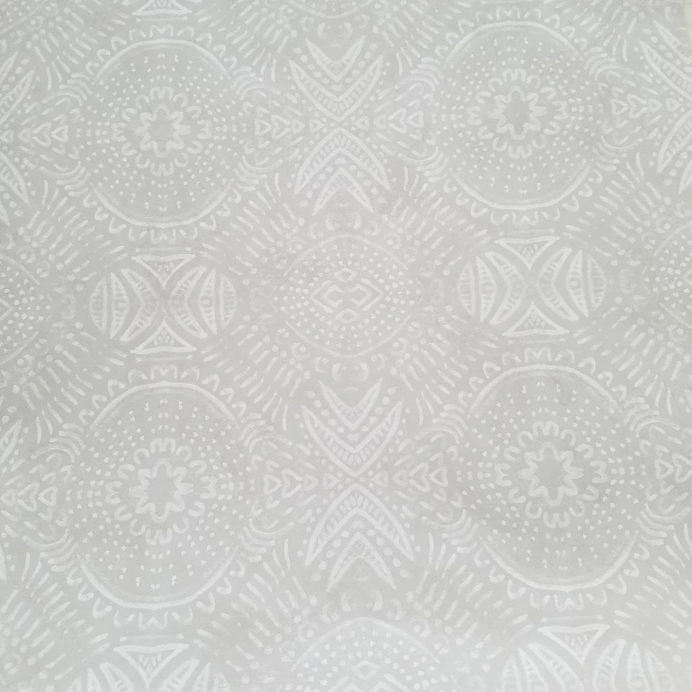 Wallpaper Java Light Gray Medallion Farmhouse Boho